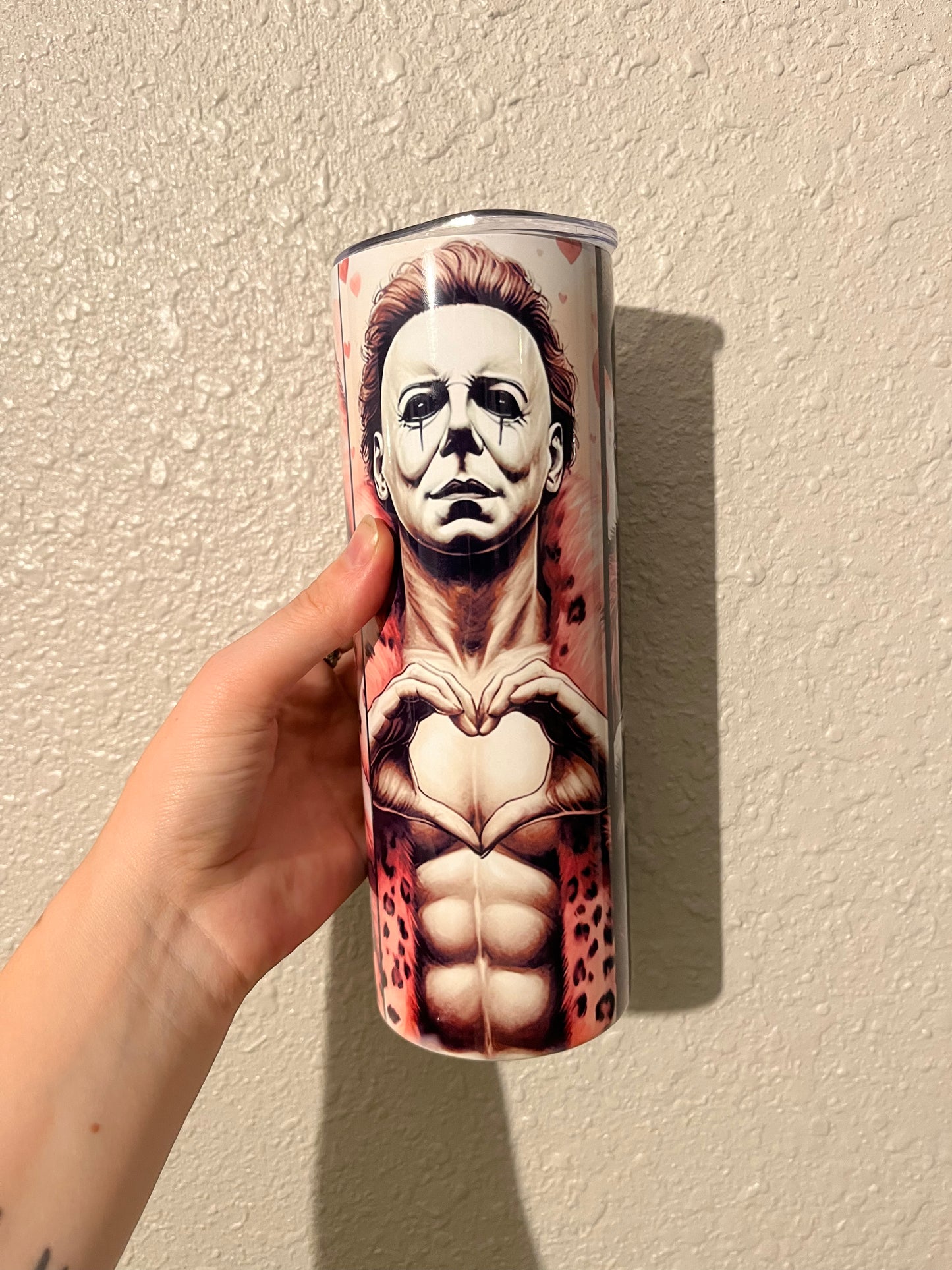 Heart Masked Men Horror Tumbler